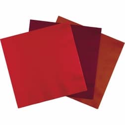Red tissue napkins