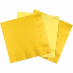 Yellow tissue napkins